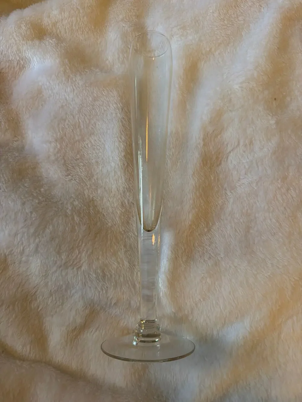 Clear Glass Champagne Flute Tall Slender Stemmed Wine Glass Single Replacement